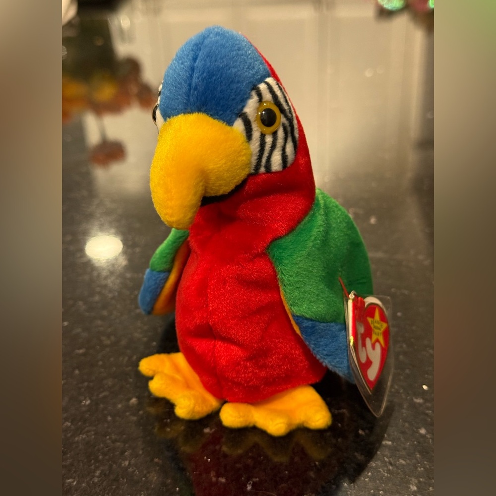 Ty Beanie Babies 1998 Jabber Parrot Plush